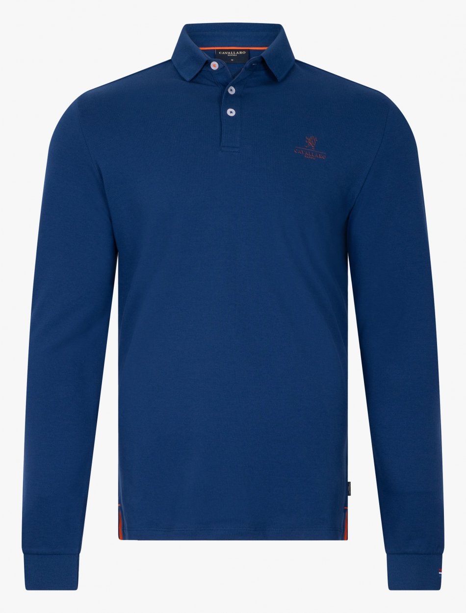 navy blue polo shirts long sleeve