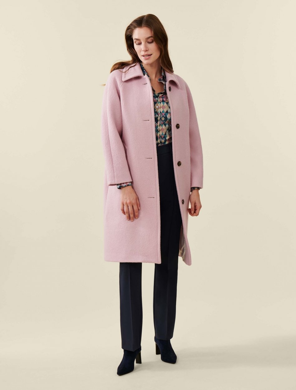 Baby pink cheap wool coat