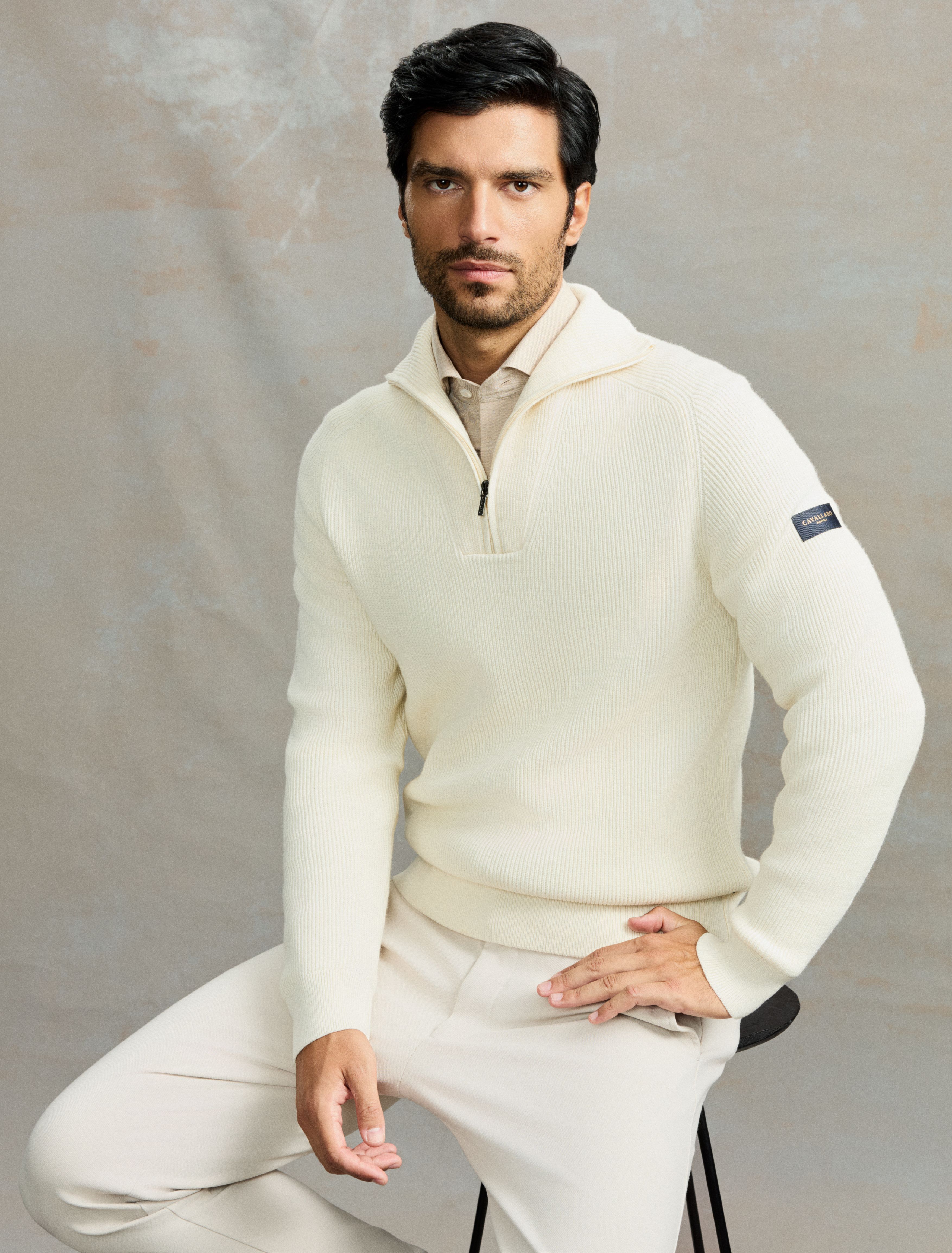 Corsico Half Zip Off White