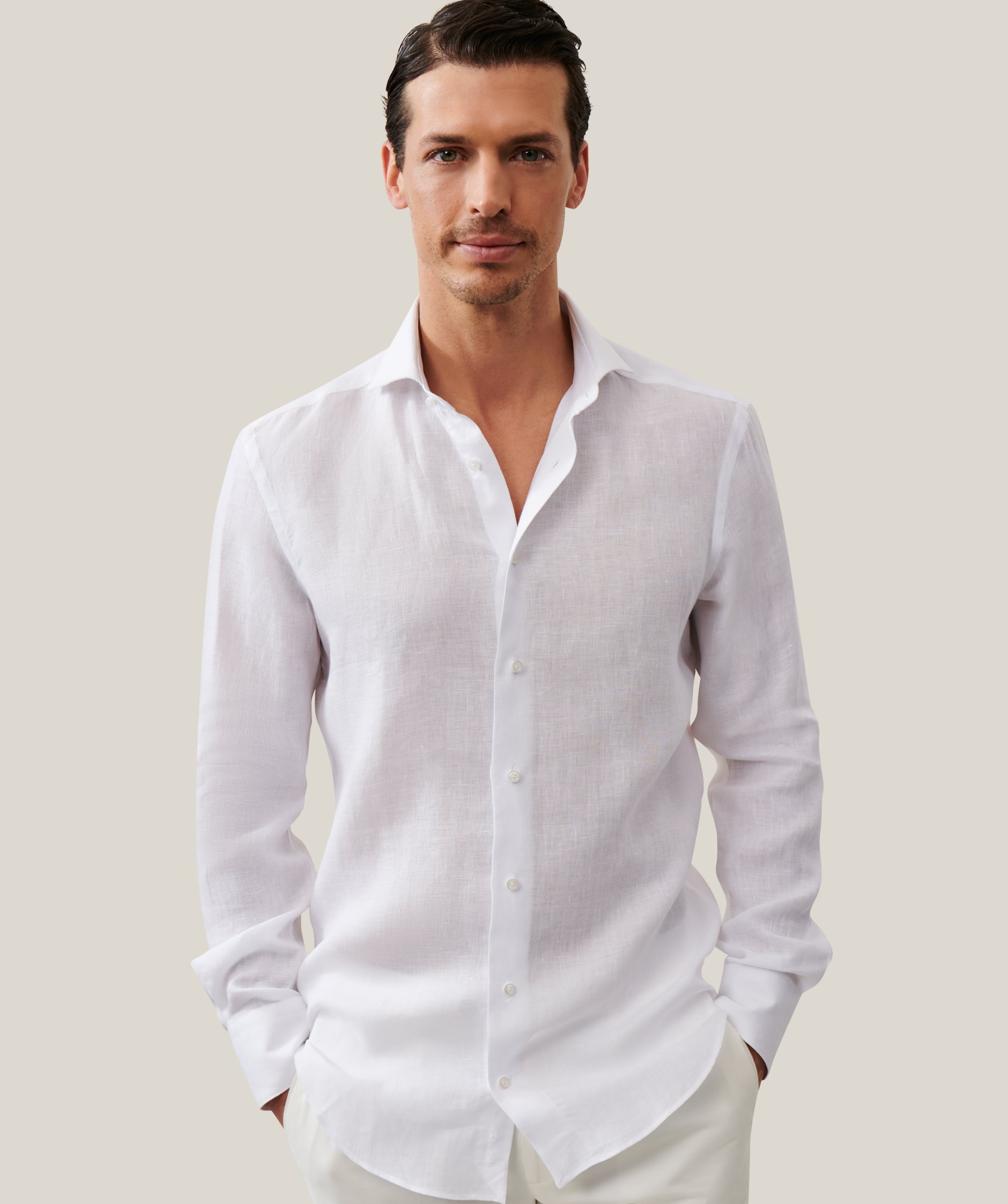 Linen White Shirt